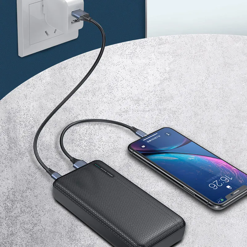 Joyroom Power Bank 20000mAh 2 USB Powerbank 10000mah Mico Type-c Batterie Externe Portable Charger