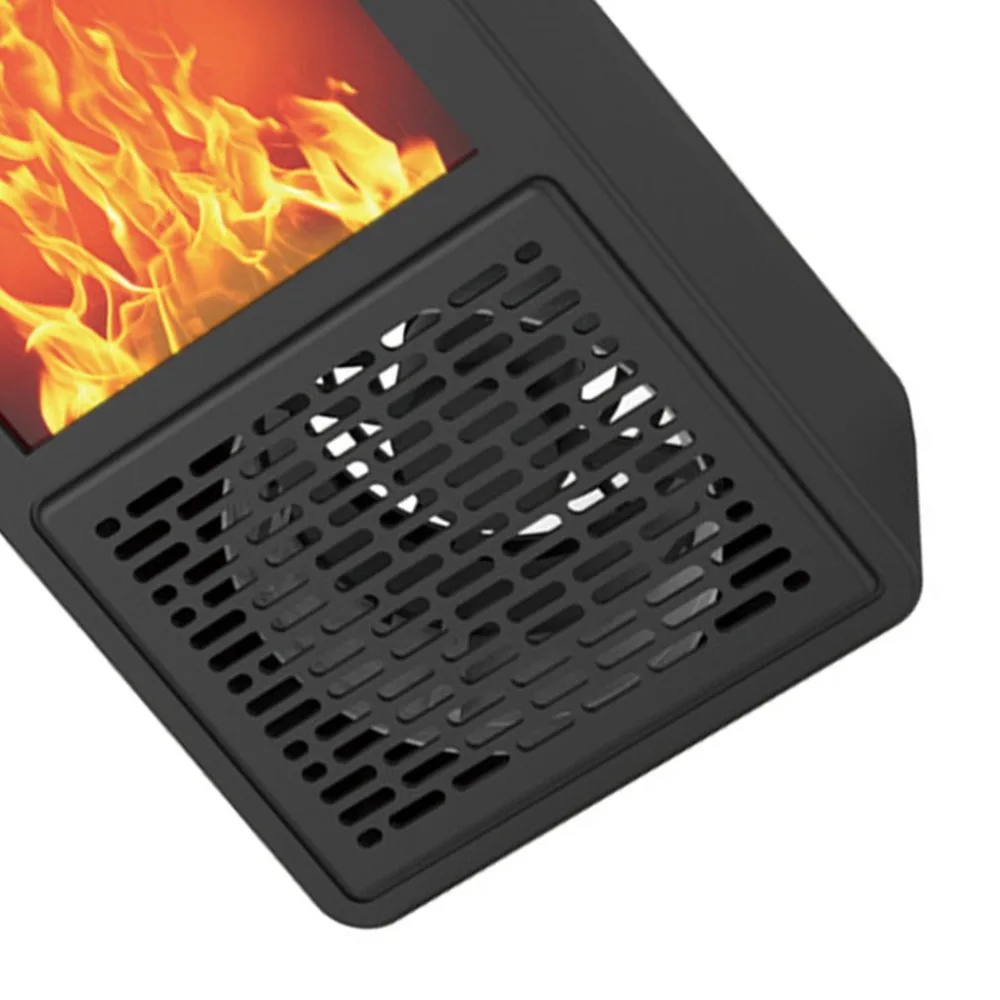 Mini Heater 3D Flame Heater Home Bedroom Heaters Creative Home Office Desktop Portable Heaters Self-Powered Warm Fan