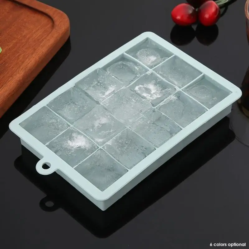 Пищевая силиконовая 15 сеток форма для льда квадратная форма DIY Форма для льда прессформы ресторанов баров домашнего использования