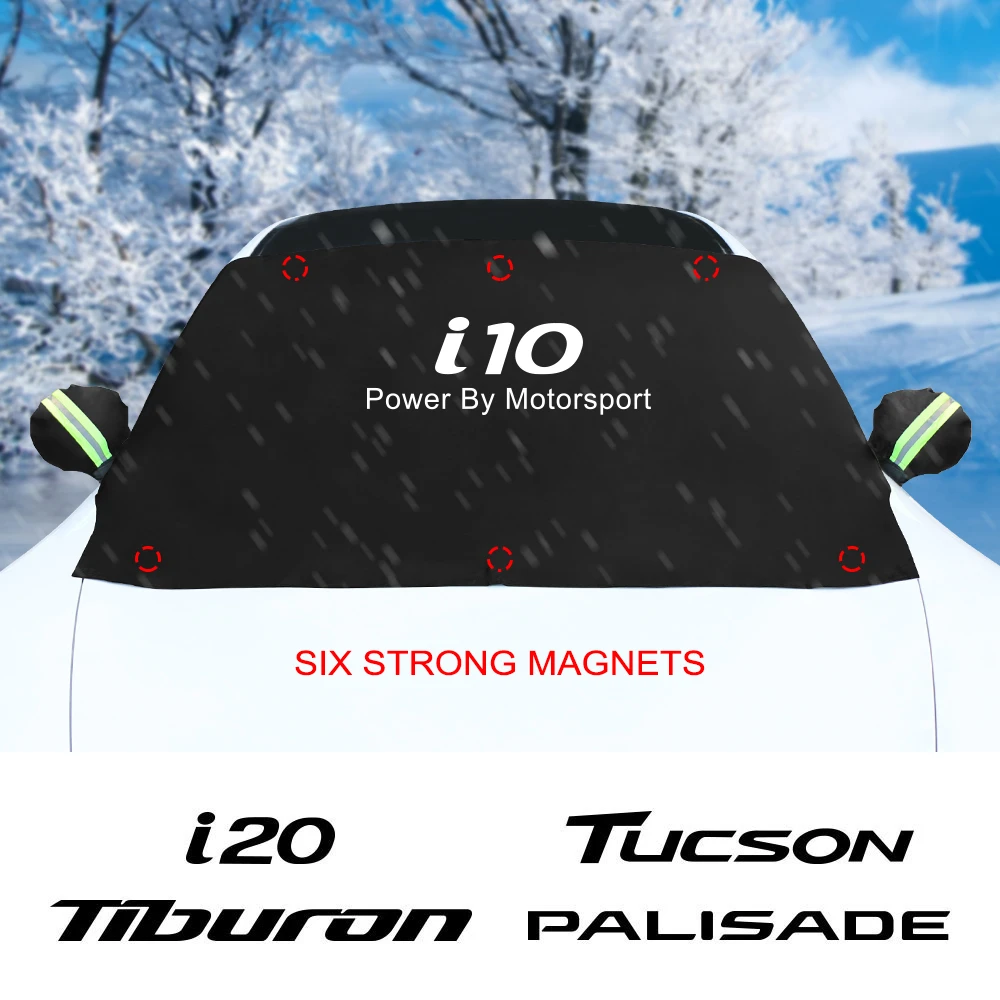עבור יונדאי טוסון I10 I20 Tiburon משוכה גץ Starex אוטומטי מגנטי שמשיה כיסוי  שמשה קדמית שלג שמש צל מגן| | - AliExpress