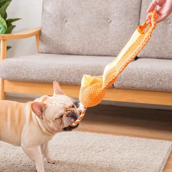 

Pet Scrunch Bunch Plush Dog Toy - Interactive Soft Cuddly Animal - Tough and Durable Squeaky Tug Toy