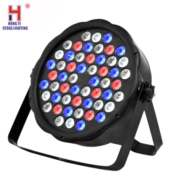 

Dj lighting par 54x3w light led flat par rgbw wash color mixing effect for dance hall family gathering stage equipment