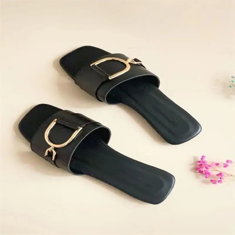 2021 Women Slippers Fashion Ladies Flat Heel Slides Summer Outdoor Beach Slip On Sandal Shoes Female Flip Flops Plus Size 45