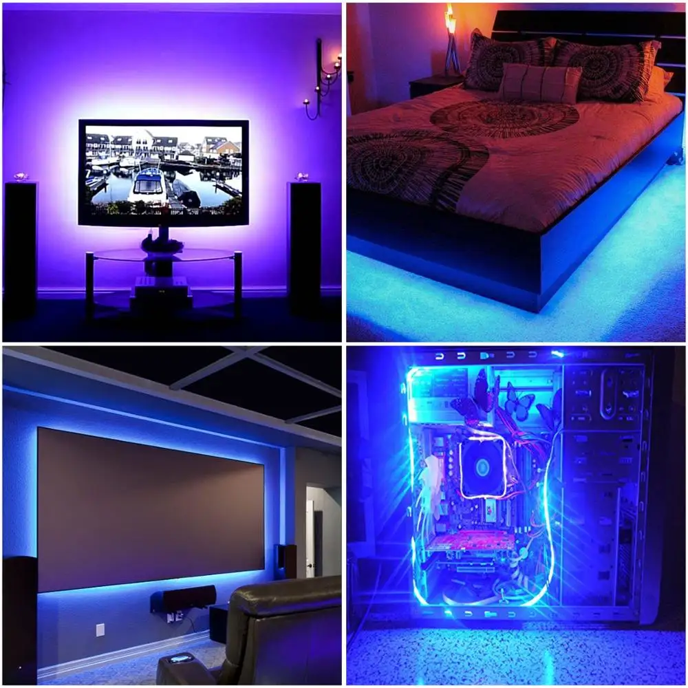 Smart LED Strip Light,MOCREO WiFi LED Light Strip RGBW TV Backlight 16.4f for 24-75in Smart TV Backlight, Alexa Echo jk1676