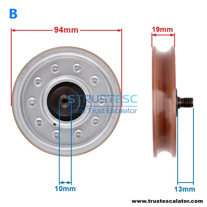 KM601106G01 KM601106G02 94*19*6203 94x19x6203 Elevator Door Hanger Roller W/WO Axle Use for Kone