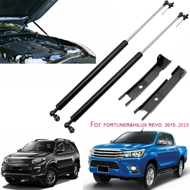 AU05 -2PCS Front Engine Hood Lift Supports Shock Struts for Toyota Fortuner / Hilux Revo Vigo 2015-2019 Accessories | Автомобили и