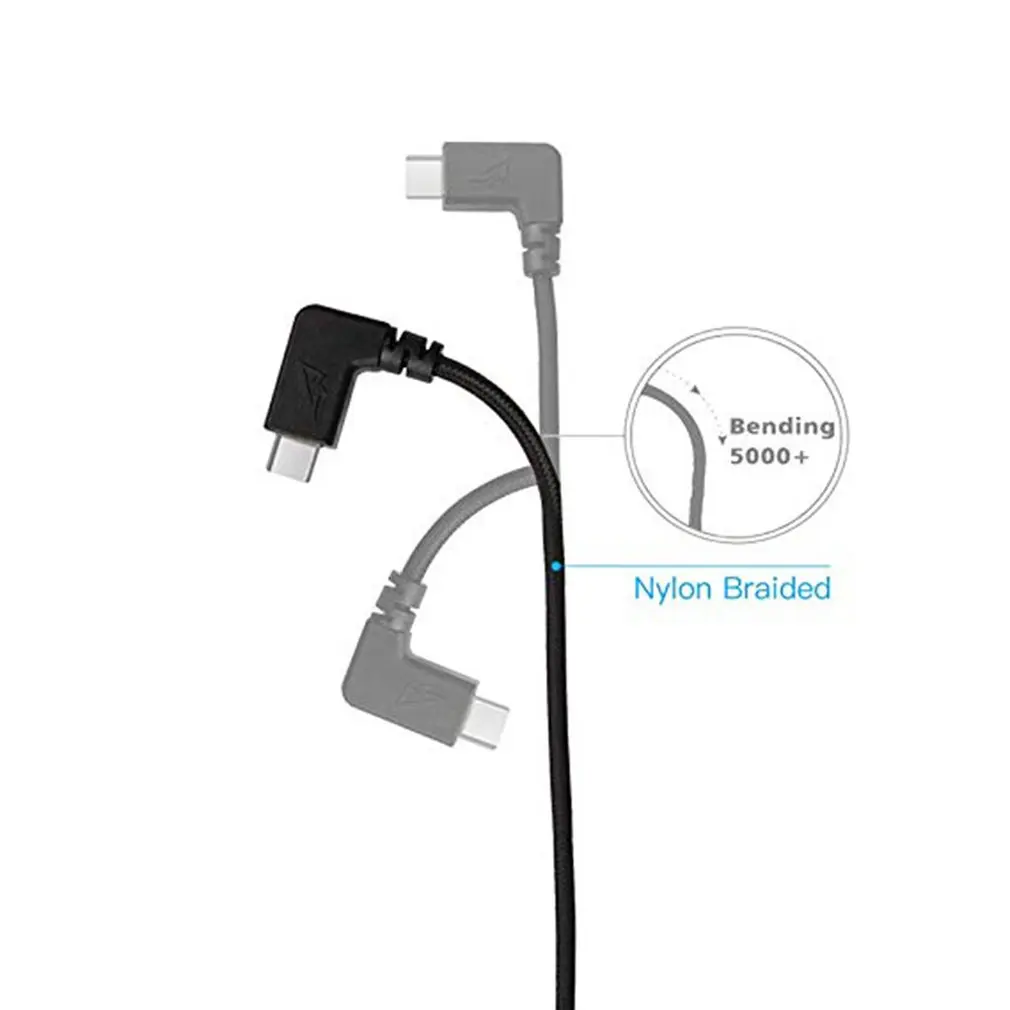 Compatible Mavic Pro 2 Type C Cable To Micro Usb Otg Cable 1Ft Nylon Braised Right Angle Compatibel With Dji Mavic 2