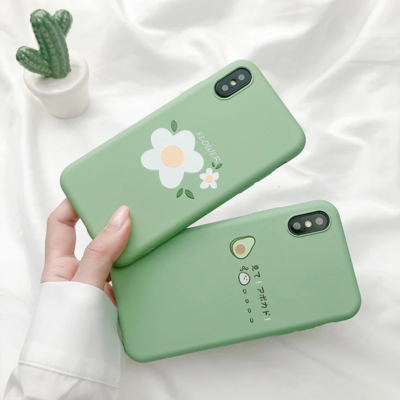 

Flower Case For iPhone 11 Pro XR X XS Max Soft Liquid Silicone Cute Cartoon Clear Bumper Cover For iPhone 6 6S 7 8 Plus Capas