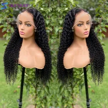 

Hd Transparent Deep Wave 13x4 Lace Front Human Hair Wig 28 30inch Remy 180 Density Curly Frontal Wig For Black Women