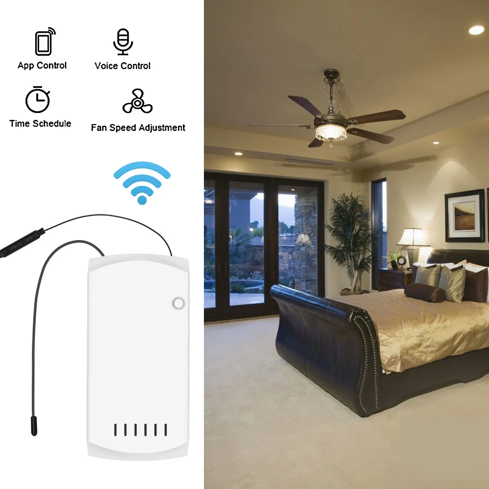 SONOFF iFan03 Wifi умный вентилятор переключатель потолочный вентилятор светильник управление Лер 433 RF приложение голосовой пульт дистанционного управления регулировка скорости Умный домашний модуль