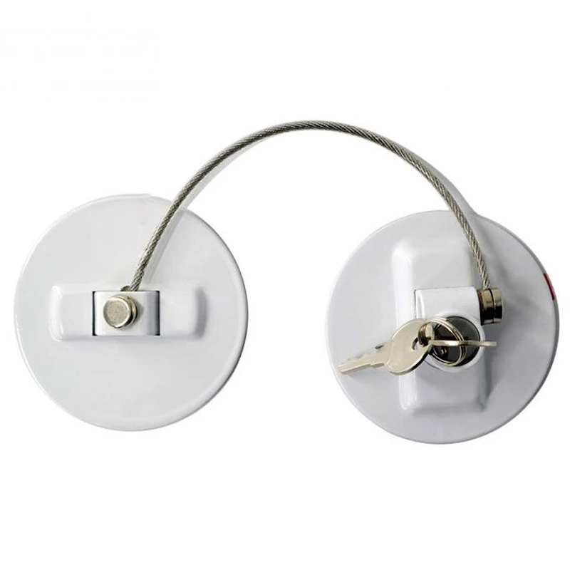 

Child Safety Lock Window Refrigerator Safety Limit Lock for Drawer Door Secur Key Lock Zinc Alloy Material for Durability 2Pack