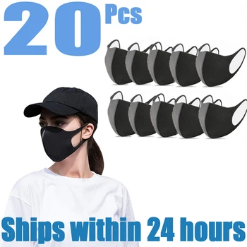 

8-200pcs Polyurethane Black Mouth Facial Protection Mask Anti Dust Mask Activated Carbon Mouth Bacteria Proof Flu Face Masks