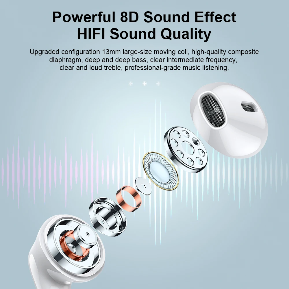 Wireless Bluetooth Earphone Volume Control Headphone Super Bass Earbuds Sport Headset with Digital Display Charging Case LZ-10