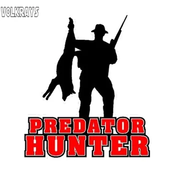 

Volkrays Personality Car Sticker Predator Hunter Wolf Fox Coyote Hunting Accessories Reflective PVC Decal for Jeep VW,13cm*15cm