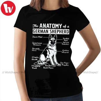 

German Shepherd T-Shirt The Anatomy T Shirt Street Fashion Short Sleeve Women tshirt O Neck Ladies Tee Shirt
