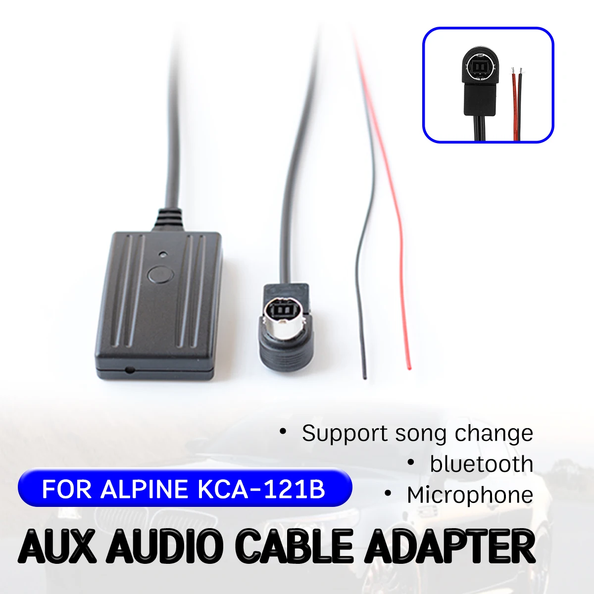 bluetooth Aux Receiver Cable Adapter for ALPINE KCA-121B Hands-free Hifi aux module 9887/105/117/9855/305S Head Unit | Автомобили и