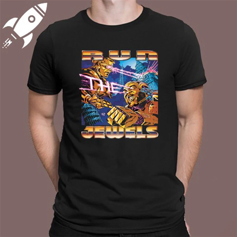 Run The Jewels Тур хип хоп логотип мужская Черная Футболка размер S M L XL 2XL 3XL Цифровая