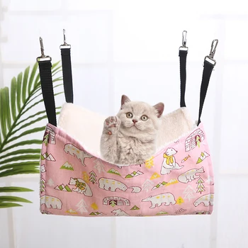 

Pet Hammock Cat Hammock Pet Kitten Cage Bed Cat Mattress Pet Supplies Swing Hanging Cage Hanging Nest