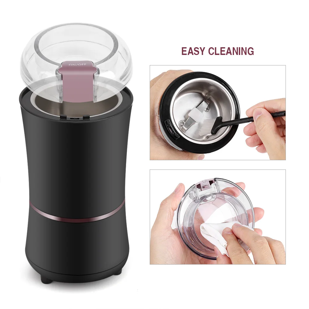 

Kitchen Electric Metal Coffee Grinder 300W Mini Salt Pepper Grinder Powerful Spice Nuts Seeds Coffee Bean Grind Machine 50g