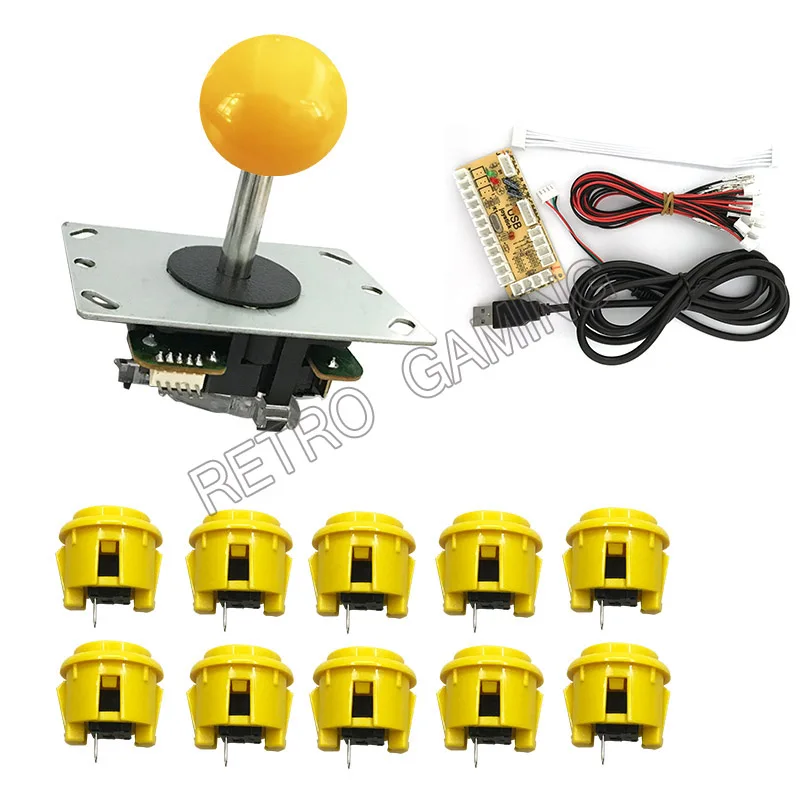 DIY Arcade Kit with USB Encoder & OBSF 30-Style Buttons