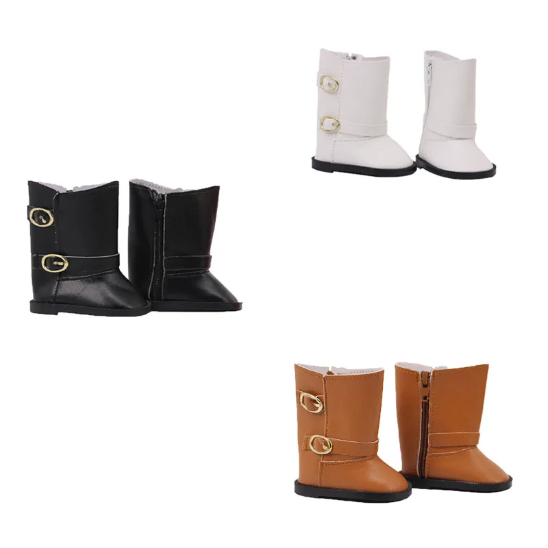 

New fashion doll shoes 7.5cm leather boots for 18-inch American doll accessories, generation, girl birthday gift