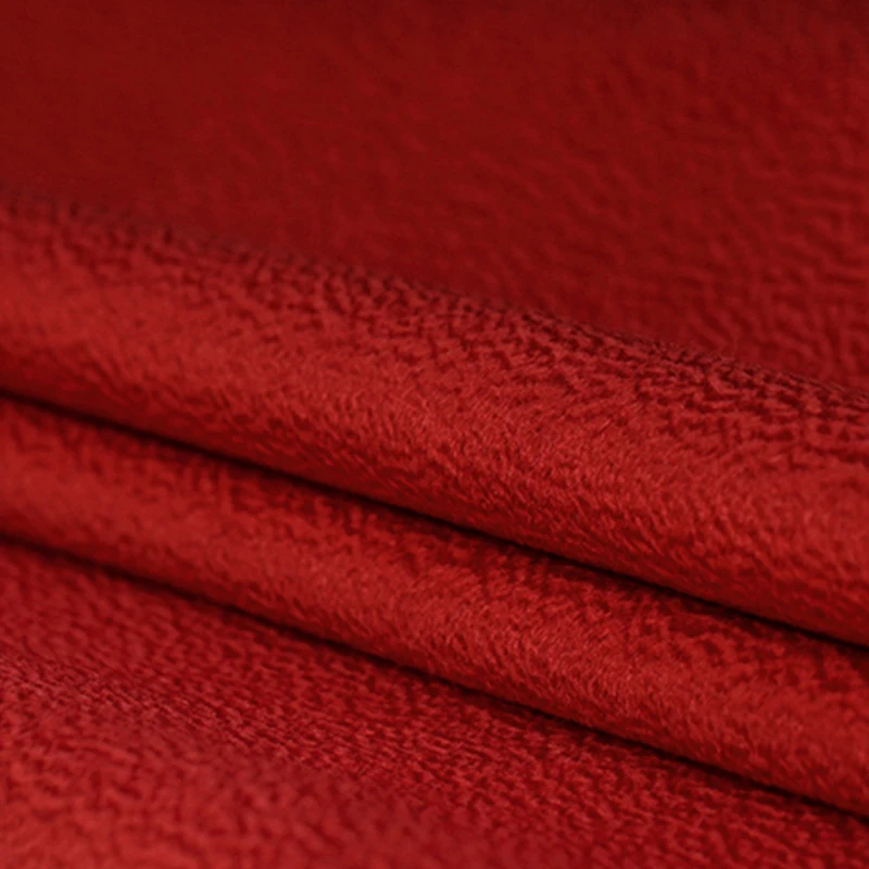 Quality 150CM Wide 820G/M Weight Red Double-faced Water Wave Wool Autumn and Winter Overcoat Outwear Fabric DE1142