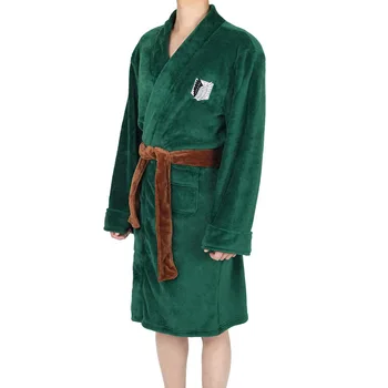 

Attack on Titan Naruto Bathrobe Shingeki no Kyojin Cosplay Scouting Legion Adult Night Bath Robe Sleepwear Pajamas Bathing Suit