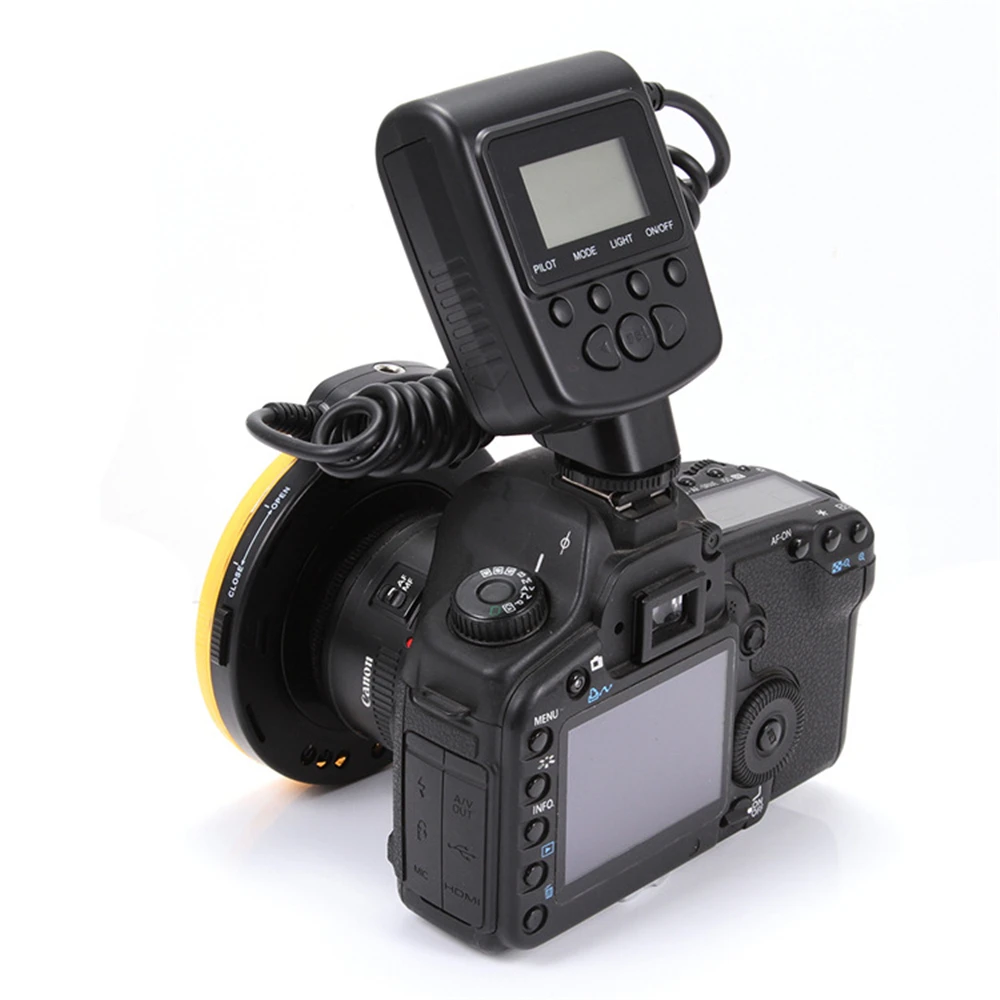 Камера Вспышка V HD130 48 шт. макро светодиодный комплект вспышки кольцо с 8 адаптером кольцо для Nikon Olympus Panasonic DSLR
