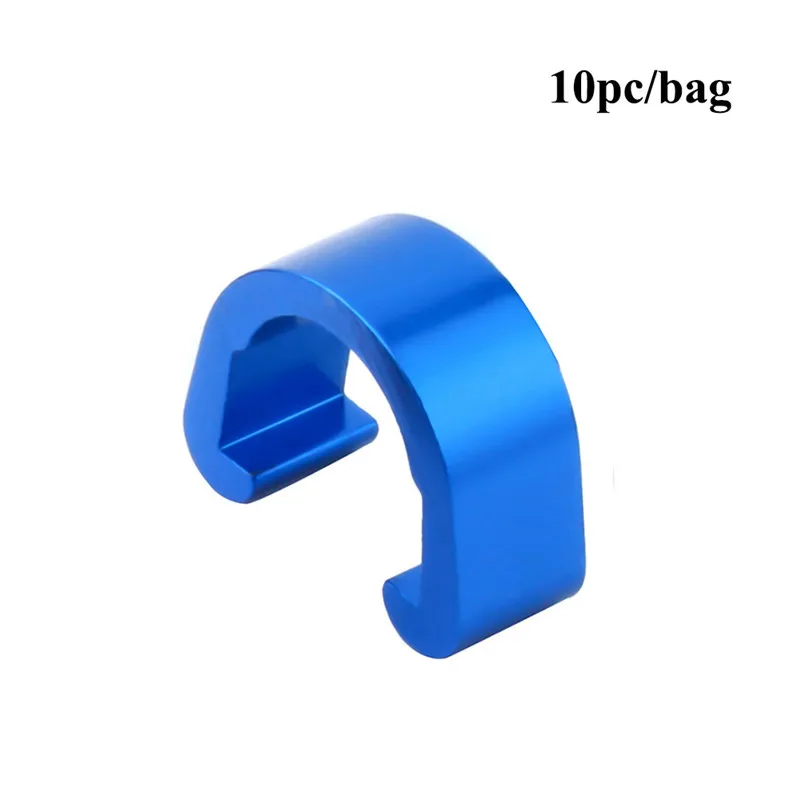 10pcs Bicycle c Buckle U-shaped Line Buckle Aluminum alloy Brake Cable Sets Pipe Deduction Durable Bike Disc Transmission Clamp
