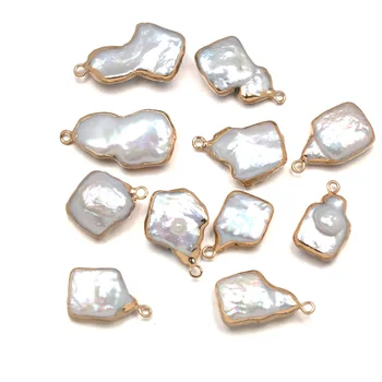 

5Pcs Irregular White Natural Freshwater Pearl Pendants Making For Jewelry DIY Necklaces Temperament Accessories 15x20-15x28mm
