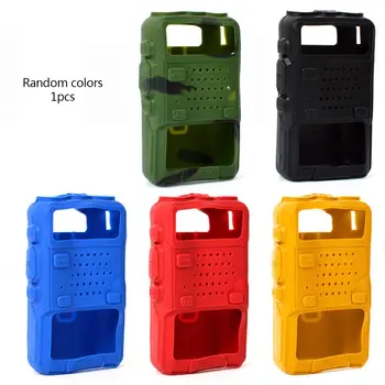 

5 Colors/SET Silicone Rubber Cover Bumper UV-5R Case For Two Way Radio F8+ UV 5R UV-5RE DM-5R Walkie Talkie uv5r Accessories
