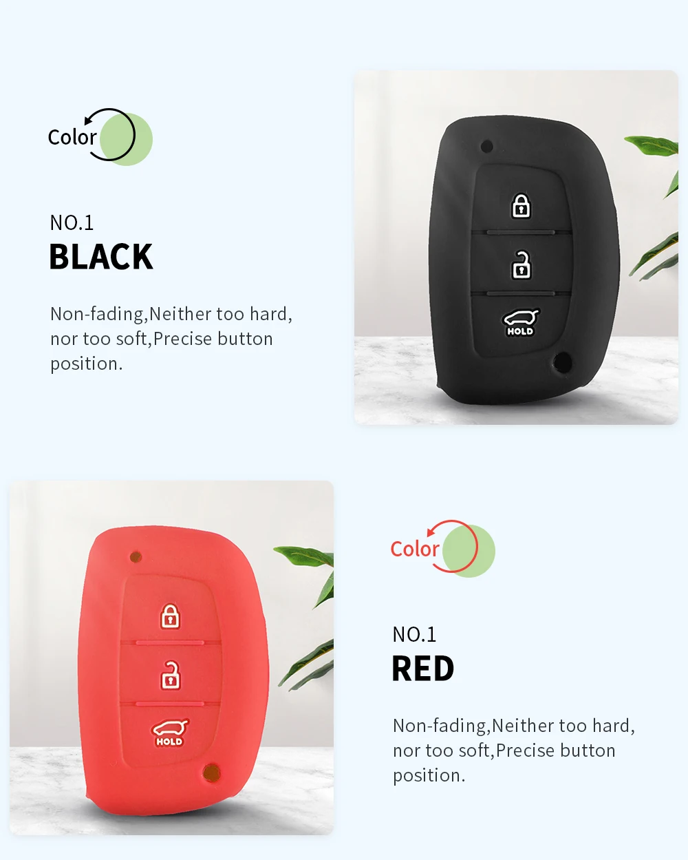 KEYYOU 10x силиконовый чехол для ключа автомобиля для hyundai IX25 IX35 MISTRA 3 кнопки Smart Key