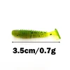 OUTKIT 10 pièces/lot Wobblers mini pêche leurres souples en caoutchouc appâts souples 3.5cm 0.7g ver souple appâts artificiels basse Silicone poisson ► Photo 2/6