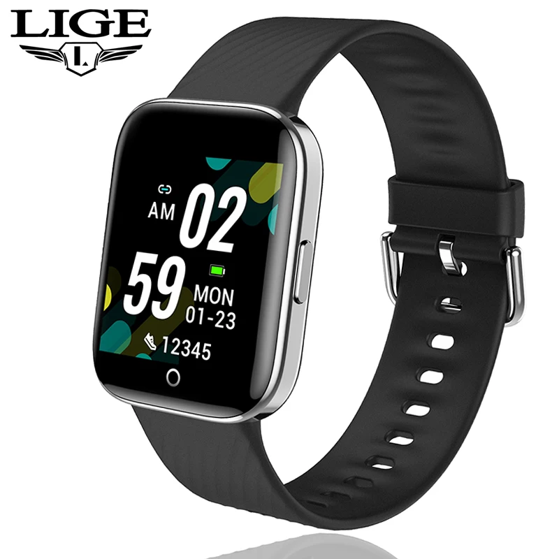

LIGE Bluetooth Smart Watch Men Women Heart Rate Monitor Sport Fitness Tracker SmartWatch APP Control Watch Information reminder
