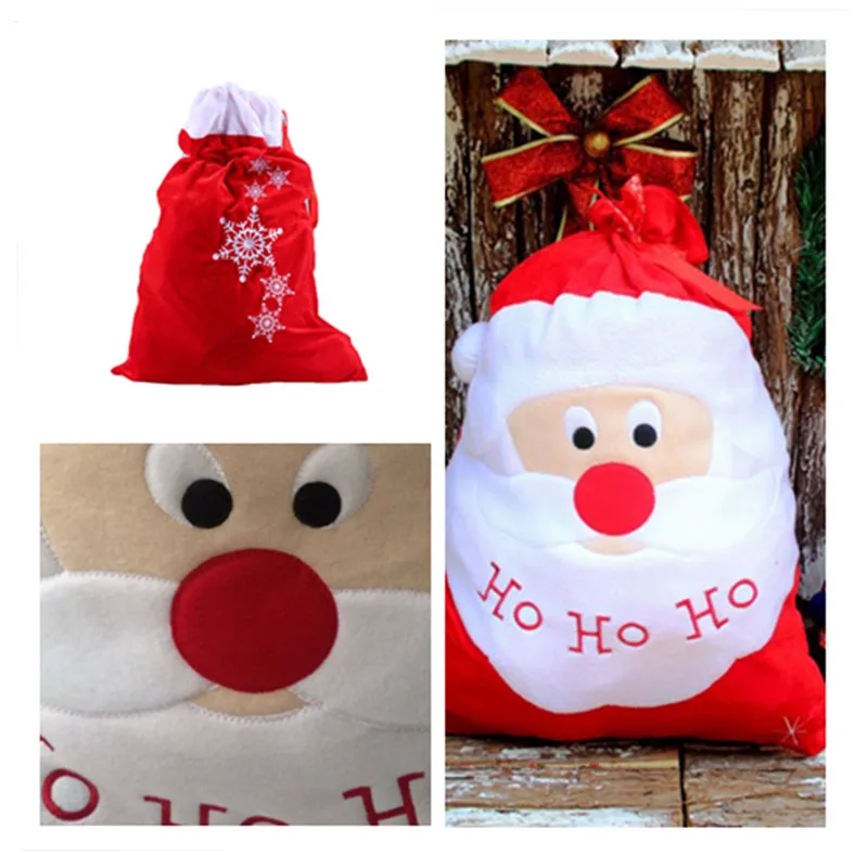 Несколько типов сумки для конфет с милым рисунком Санта Клауса, сумки для конфет, вечерние сумки для дома, рождественские украшения, Подарочный Держатель для детей