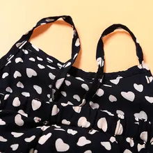 Лидер продаж, для маленьких детей Одежда для детей; малышей; девочек Комплект комбинезонов стильный спагетти на лямках, с принтом в виде сердца с принтом узора и комбинезон, брюки с ремнем