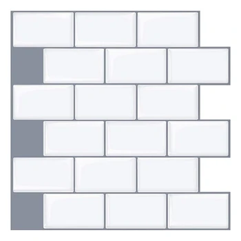 

10Pack 3D Epoxy Wall Sticker Peel and Stick Subway Tile Backsplash, 12inchX12inch Self-Adhesive Kitchen Tile Stickers
