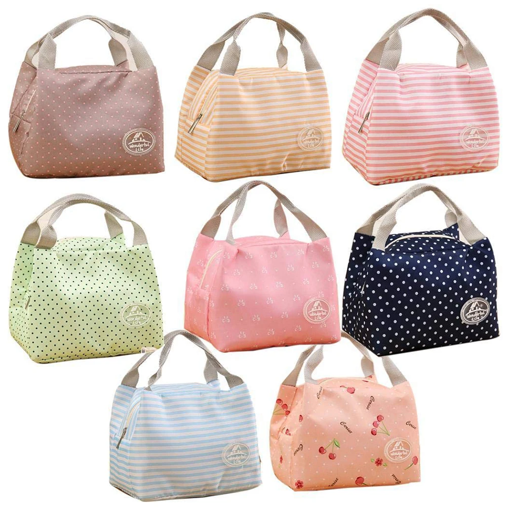 Portable Thermal Insulated Outdoor Picnic Lunch Bag Box Storage Pouch Handbag Camping Picnic Cooler Insulated Lunch Box