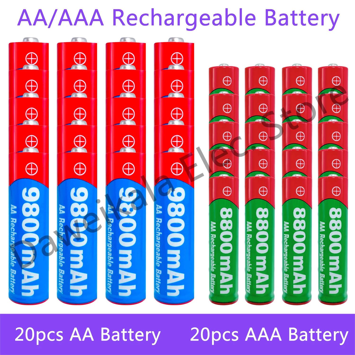 Аккумуляторная батарея AA + AAA 1 5 в 9800 мА · ч/1 8800 ч щелочная фонарик игрушки часы