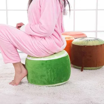 

Inflatable 3D Stools Fruit Chair Thickening Pouf Lovely Inflatables Stool Plush