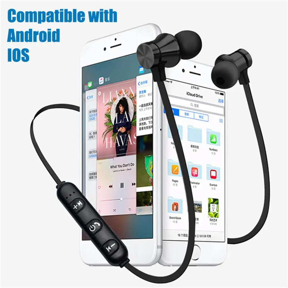 Магнитные беспроводные bluetooth наушники NATTHSWE XT11 музыкальные Спортивные