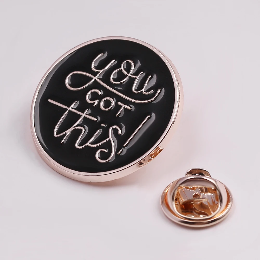 Смешной анти социальных буквенный лозунг «вы получили это» круглая розовая Золотая брошь футболки значки лацканы Эмаль Булавка металлический значок ювелирные изделия