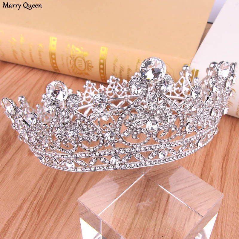 

Luxury New Gold And Silver Rhinestone Crown Hair Accessories Fashion Handmade Ladies Crystal Head Jewelry Bride Wedding Crown