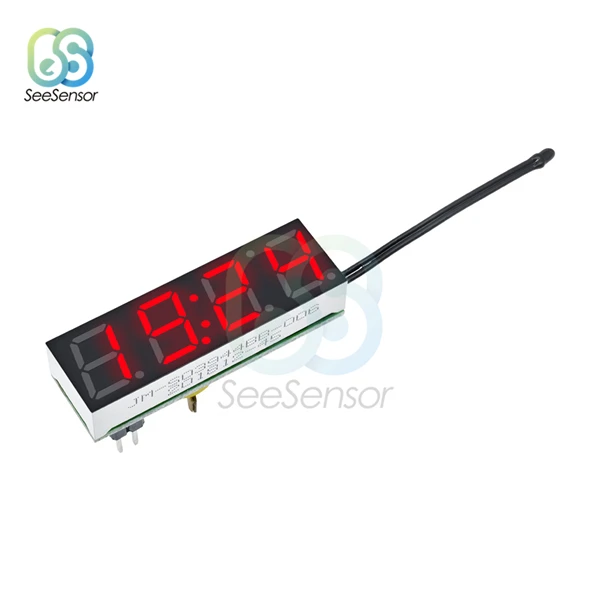 Red 3 в 1 DS3231 светодиодный цифровые часы Температура Напряжение модуль Время термометр Вольтметр монитор, Вольт-метр DC 5 V-30 V - Цвет: Red