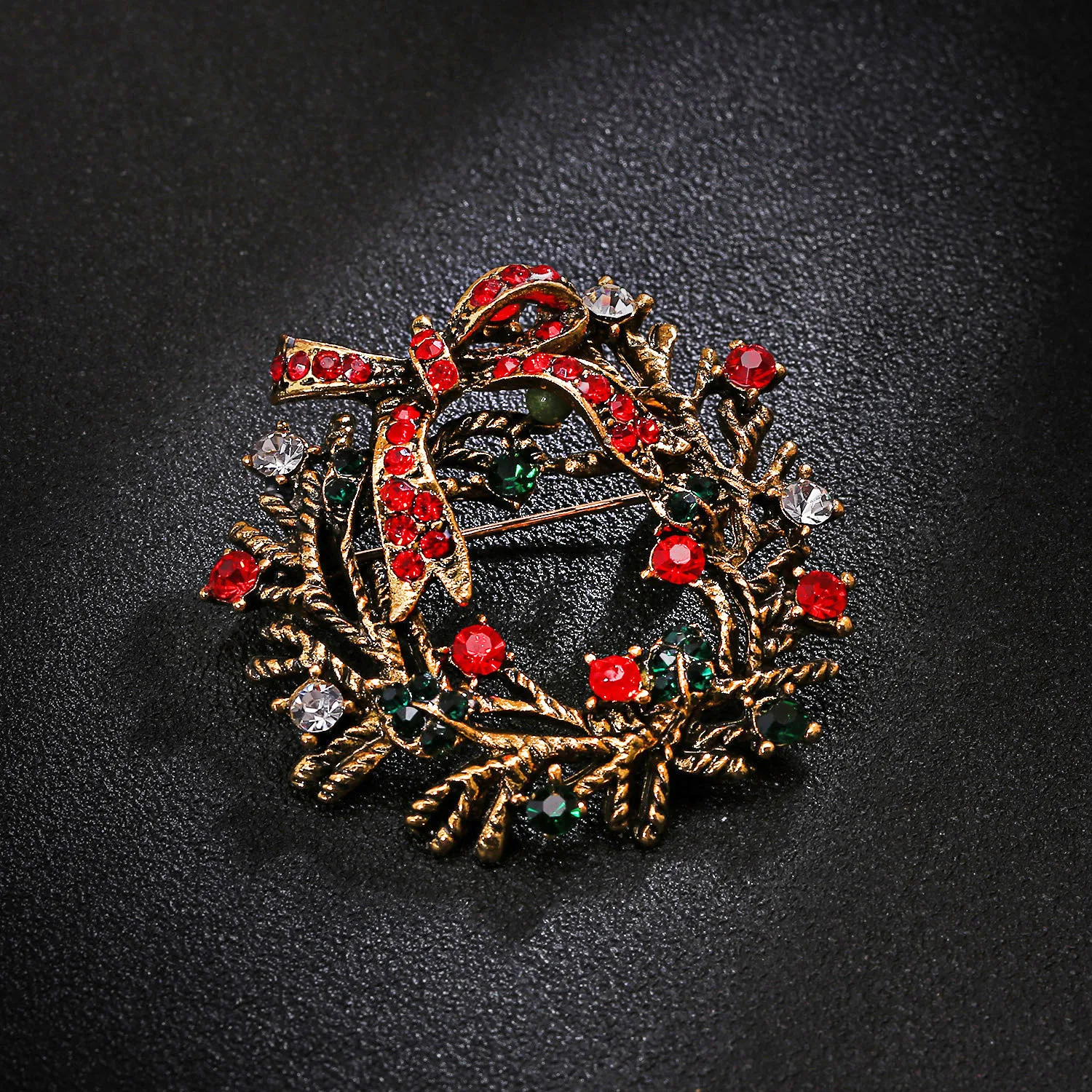 Rinhoo Vintage Weihnachten Baum Brosche Strass Blume Glocke Elch Broschen Für Frauen Kragen Revers Pin Dekoration Schmuck Weihnachten Geschenk – Detail 19