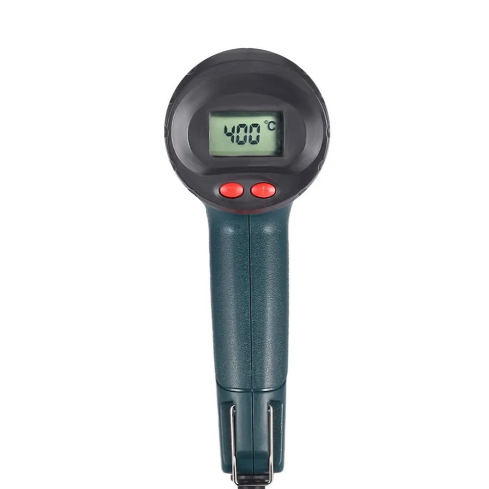 620B 2000 Вт ЕС вилка цифровой ЖК Электрический горячий воздух Тепловая пушка температурный вентилятор регулируемая термоусадочная краска для зачистки переделки DIY инструмент насадка