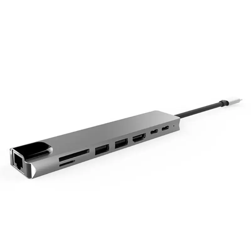 6/8 в 1 конвертер type-C концентратор 4K видео HDMI USB-C PD 2 USB 3,0 RJ45 безопасный хороший эффект рассеивания тепла кардридер