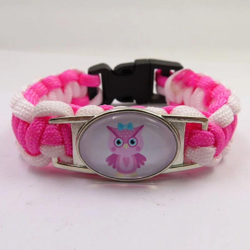 Бесконечность любовь сова браслет Шарм Паракорд выживания браслеты модные