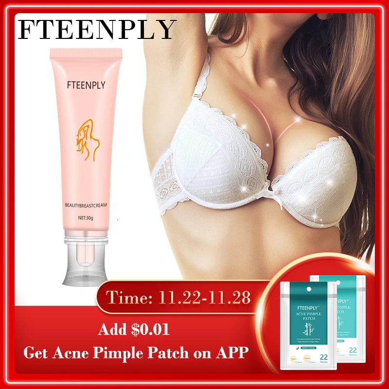

FTEENPLY Breast Enlargement Cream Effective Firming Lifting Chest Full Elasticity Shea Butter Big Bust Body Cream Breast Care