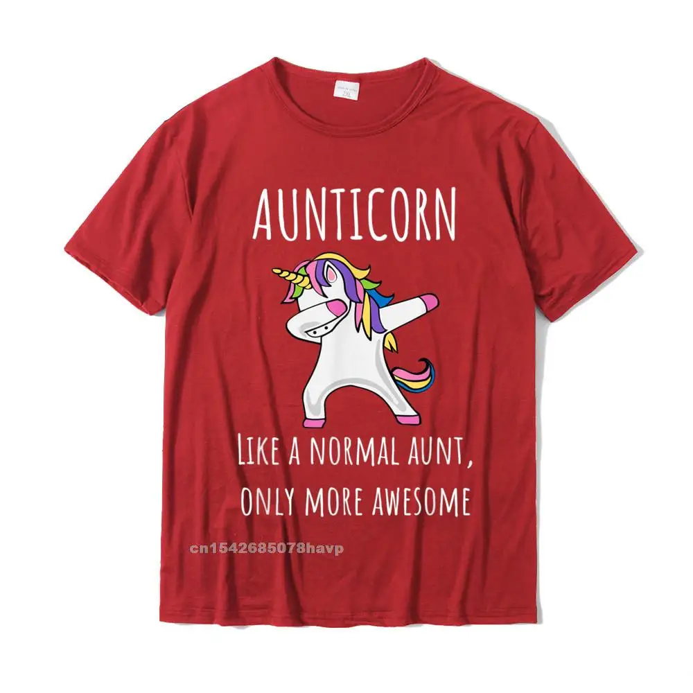 Group Fashionable Tops Tees Short Sleeve for Men 100% Cotton Summer Fall Round Neck Tshirts cosie Tee-Shirt Fashionable Aunticorn Like An Aunt Only Awesome Dabbing Unicorn T-Shirt T-Shirt__141. red